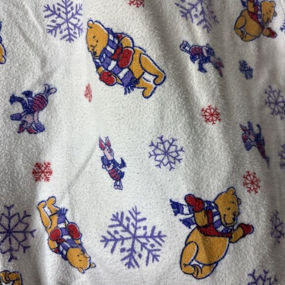 Pooh Vintage Large Winter Pajama Set 100 Percent Cotton Red Trim Disney Sleep - Picture 8 of 8